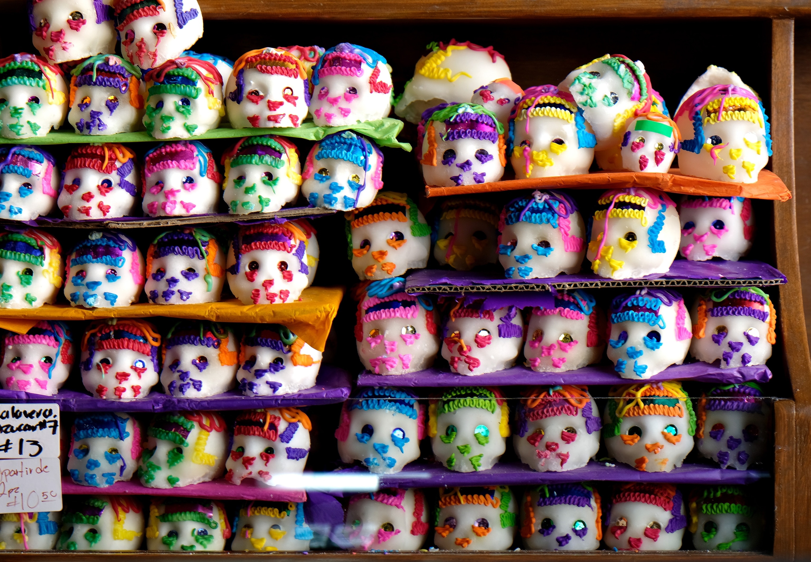 sukkerkranier til salg under Mexico Citys Día De Los Muertos