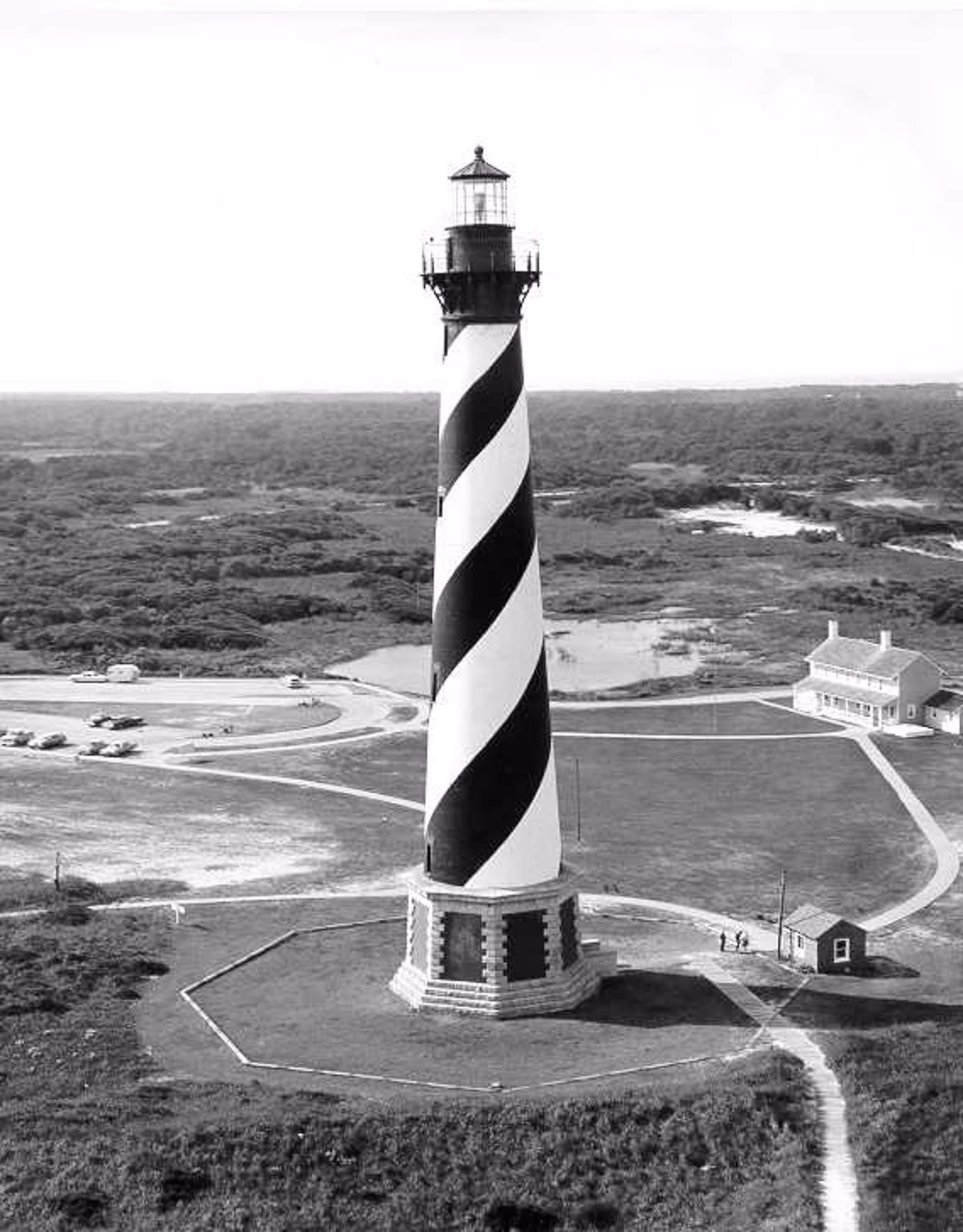 Cape Hatteras fyrtårn Cape Hatteras fyrtårn, Hatteras Island, Out Banks, byen Buxton, North Carolina